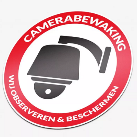 Afbeeldingen van pictogram rond 10cm "camera bewaking"